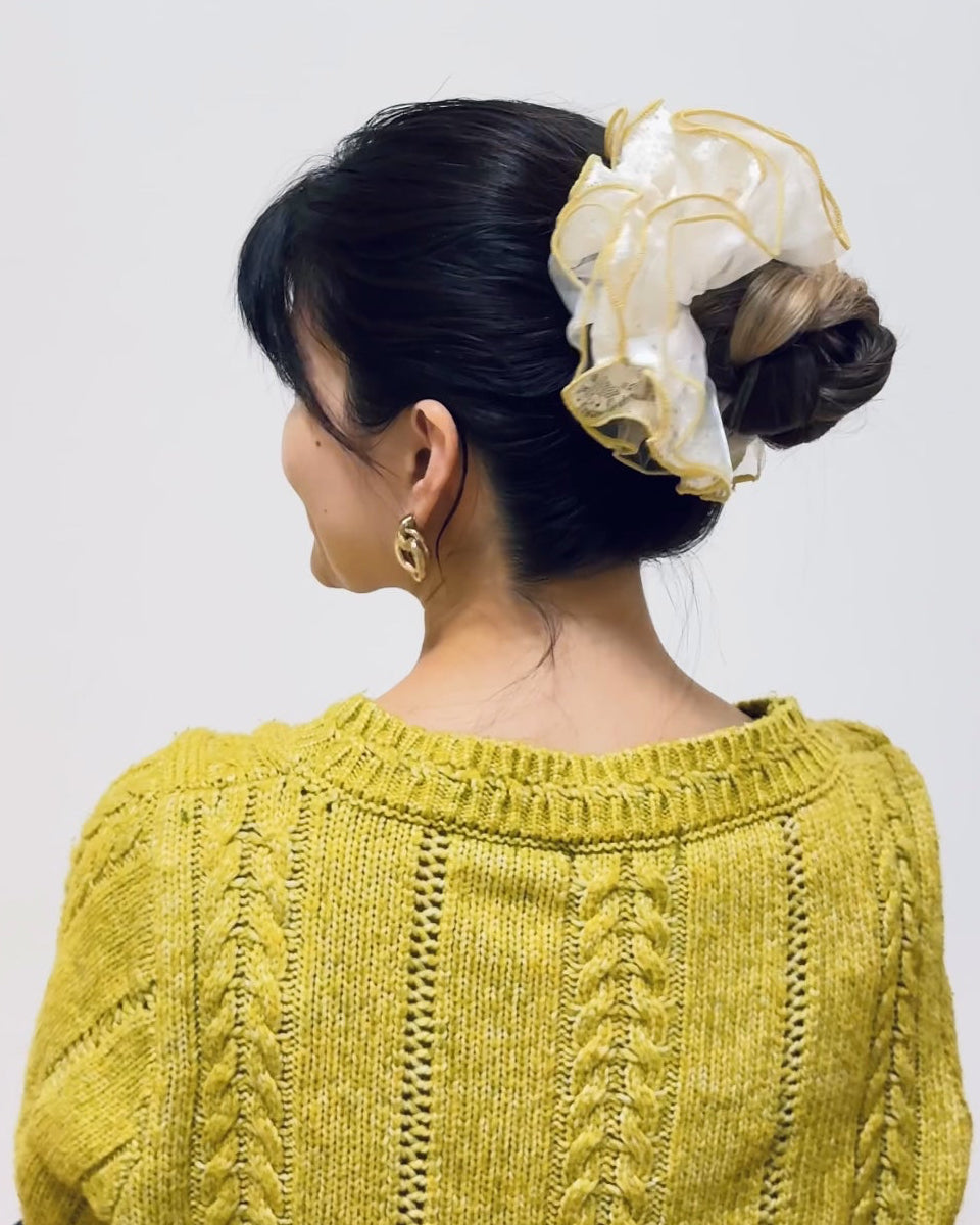 Floral Lace Scrunchie