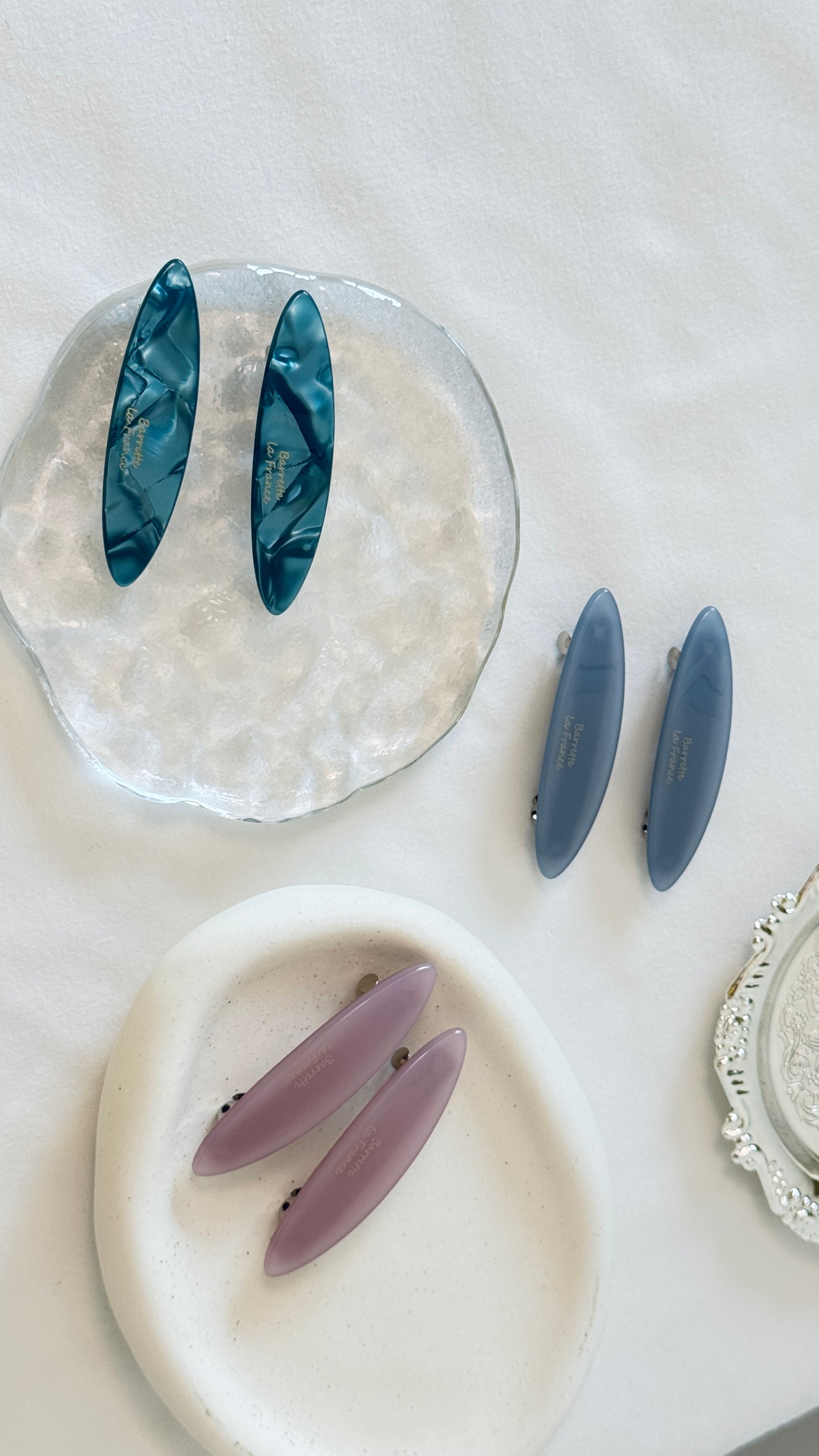 Oval Barrette Set