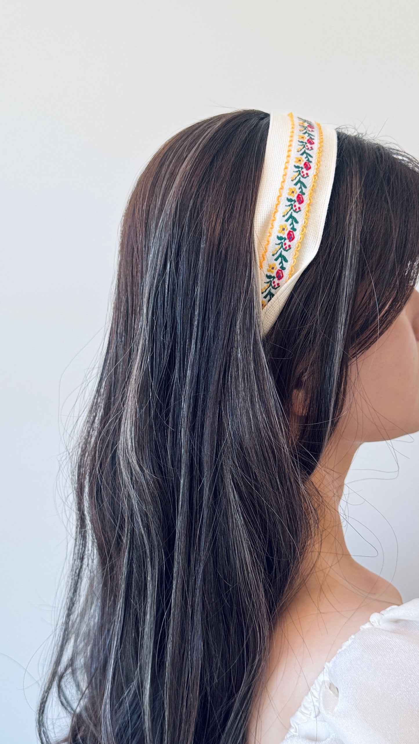 Embroidered Floral Headband