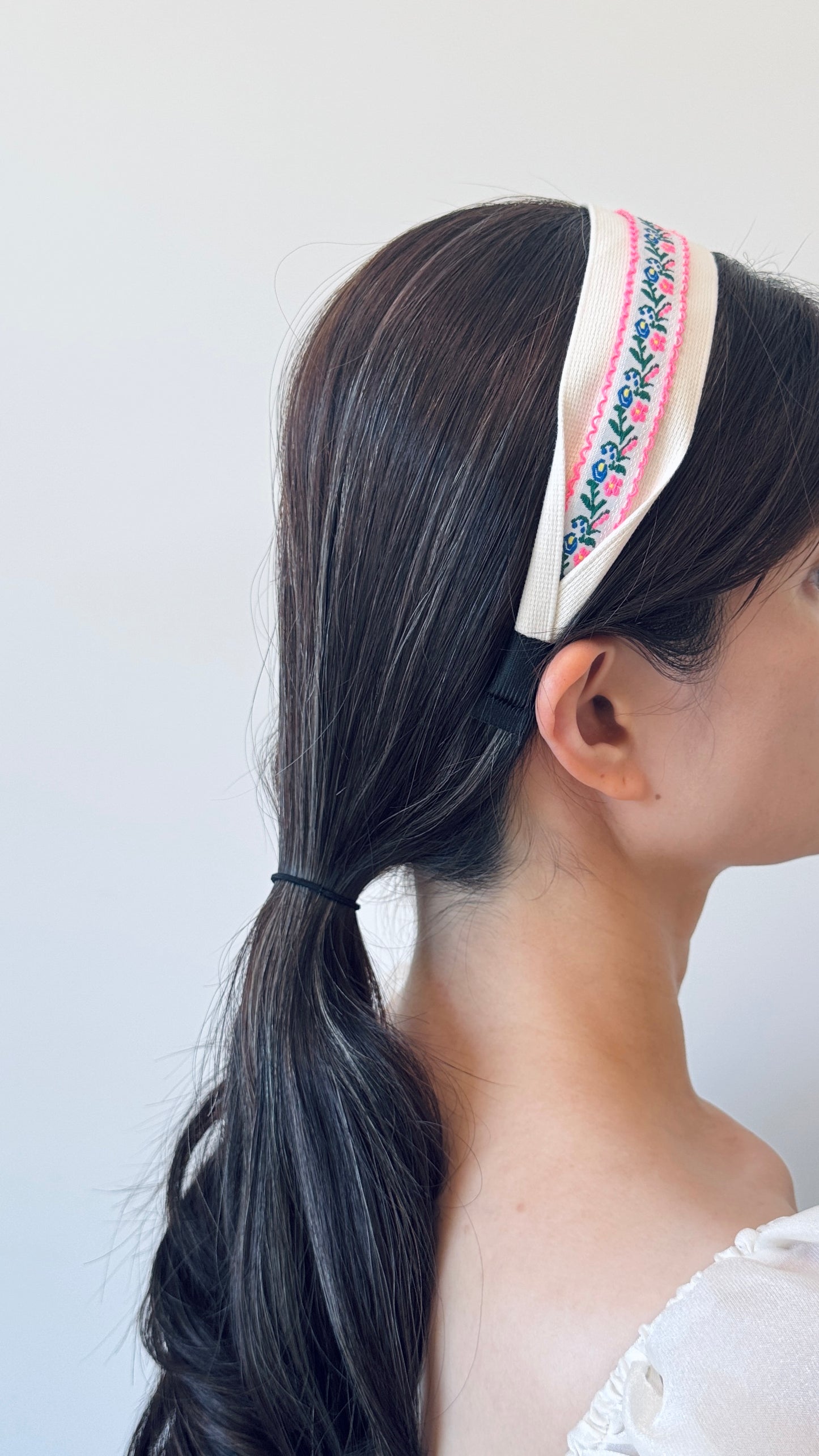 Embroidered Floral Headband