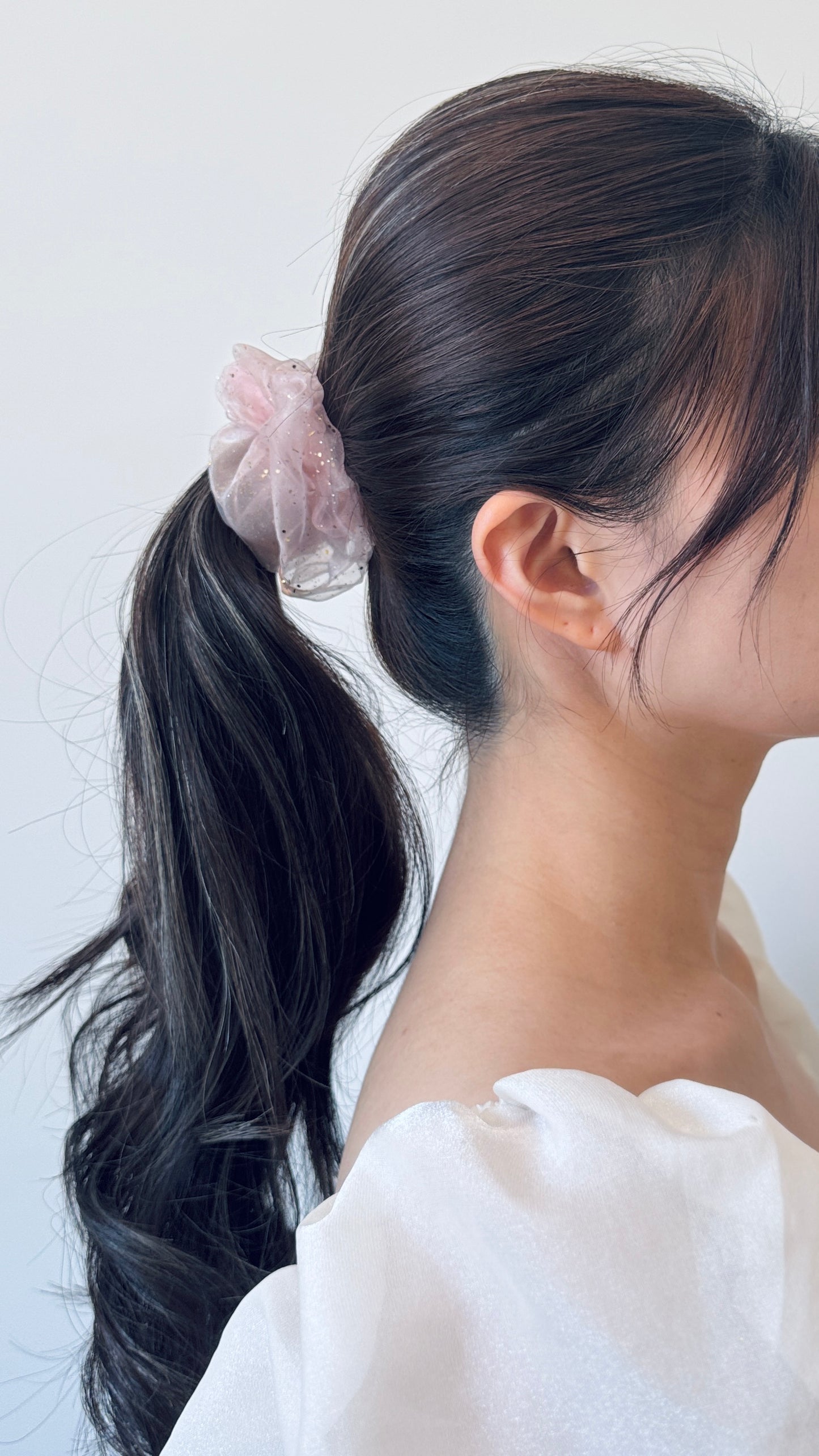 Glitter Tulle Scrunchie