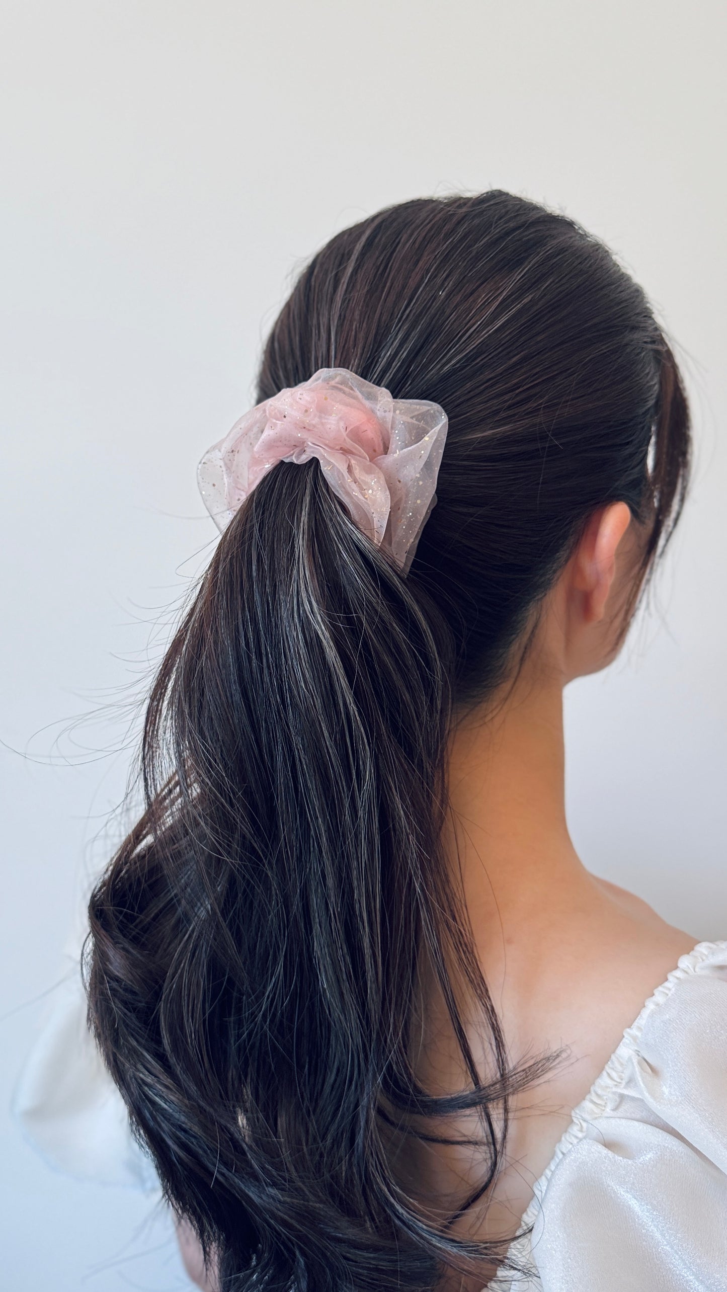 Glitter Tulle Scrunchie