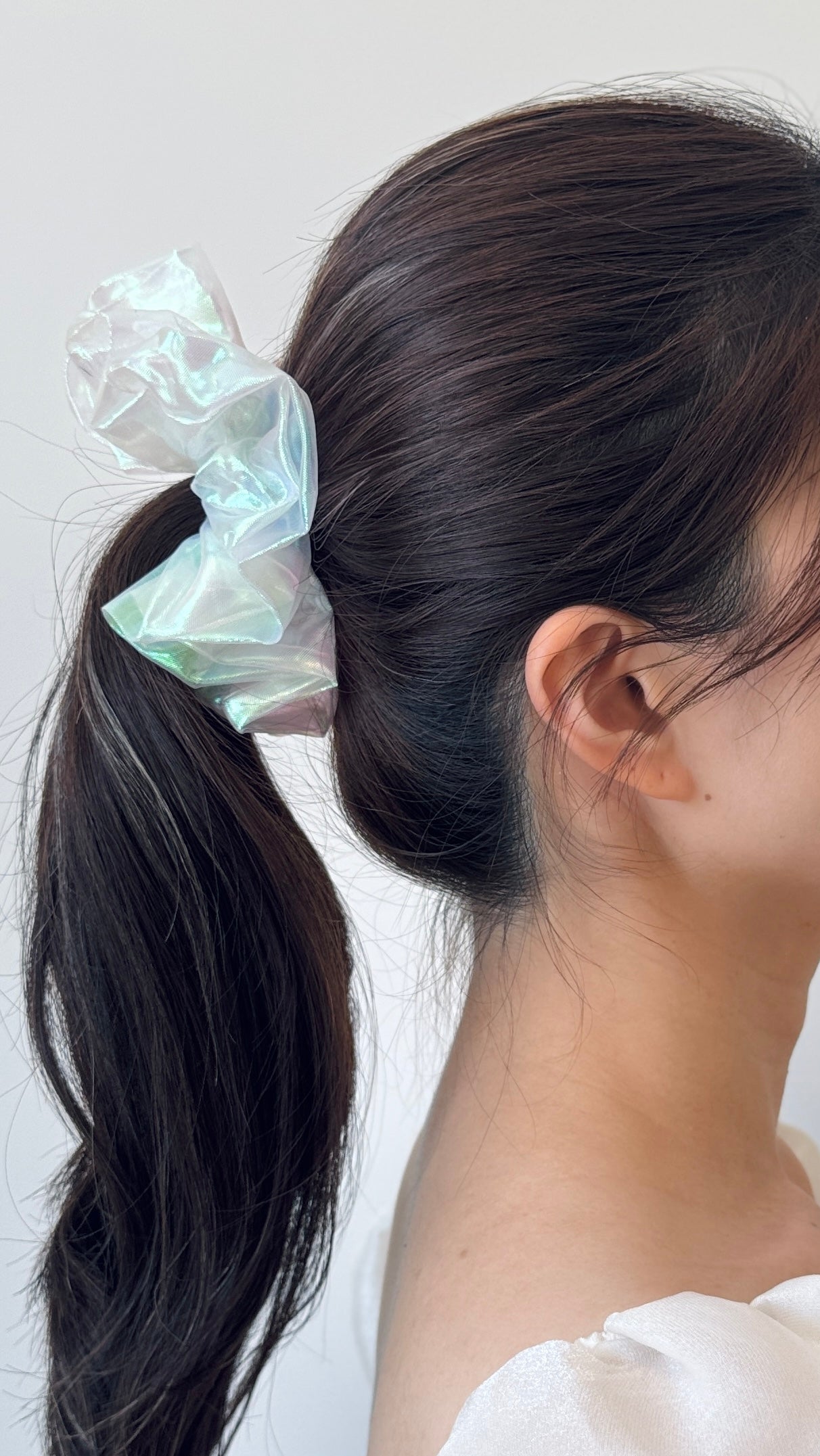 Iridescent Organza Scrunchie