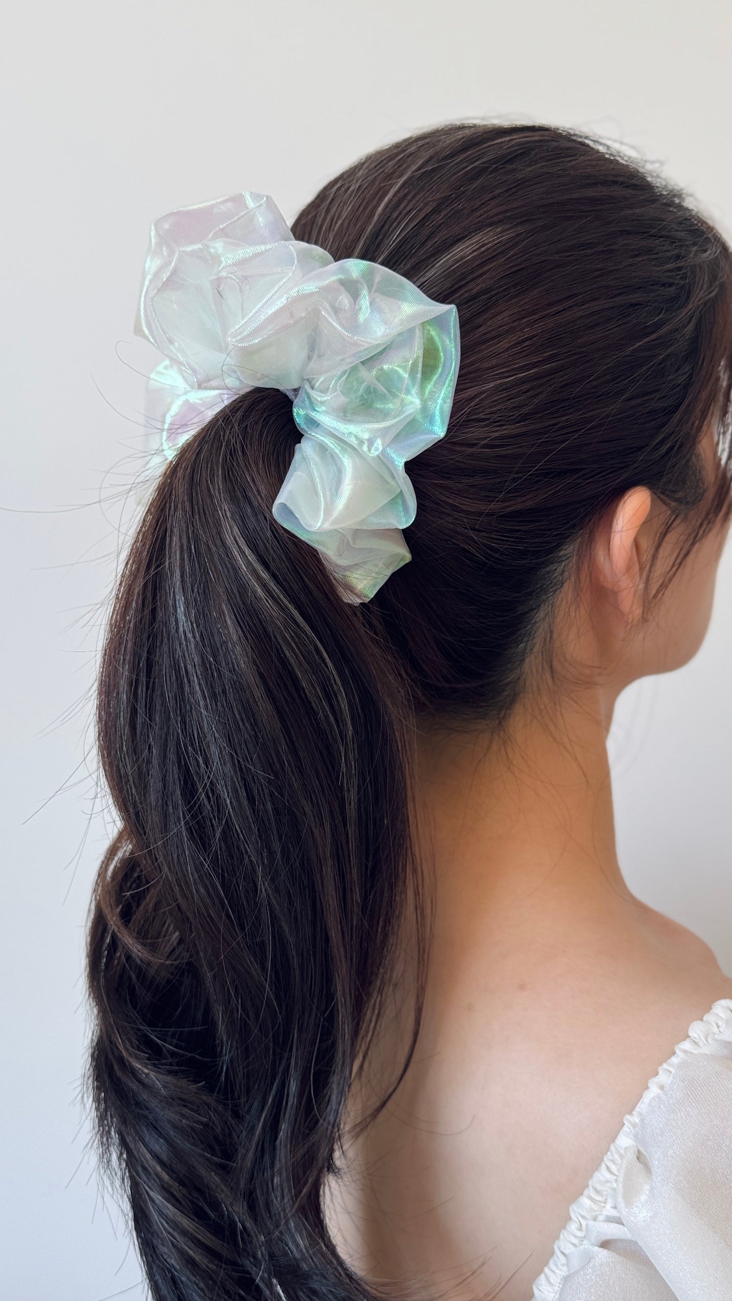 Iridescent Organza Scrunchie