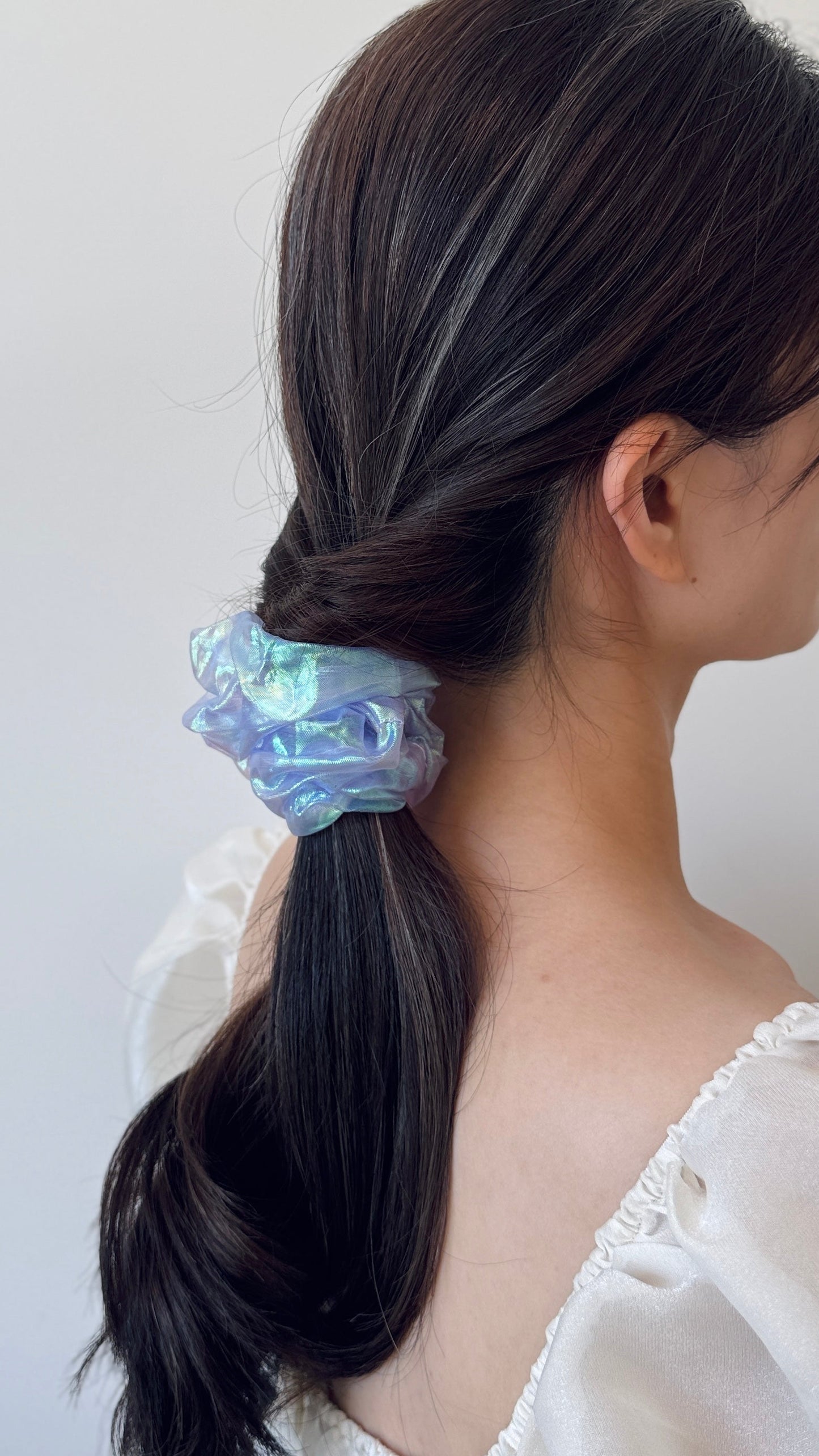 Iridescent Organza Scrunchie