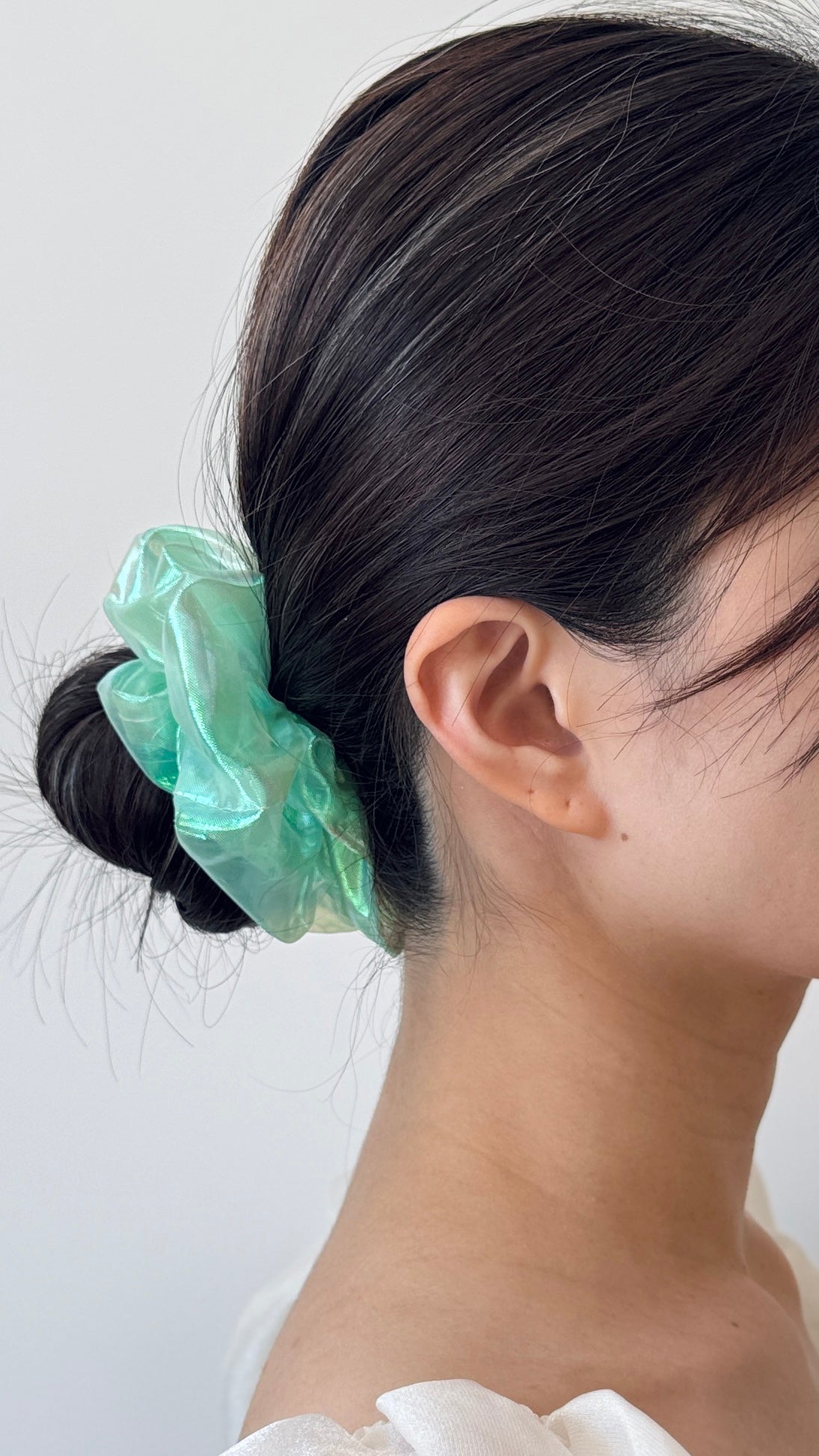 Iridescent Organza Scrunchie
