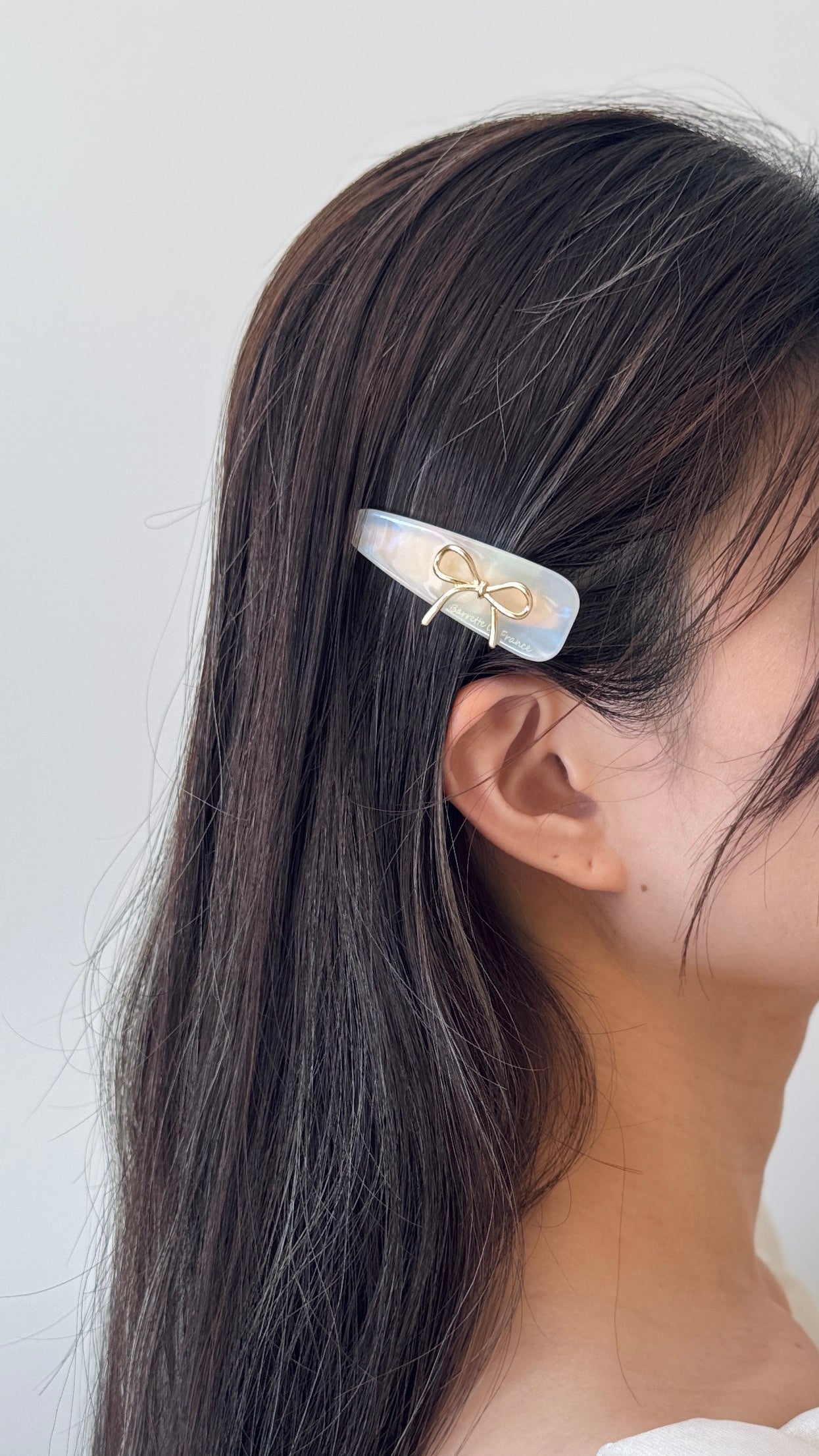 Gold Ribbon Barrette Set