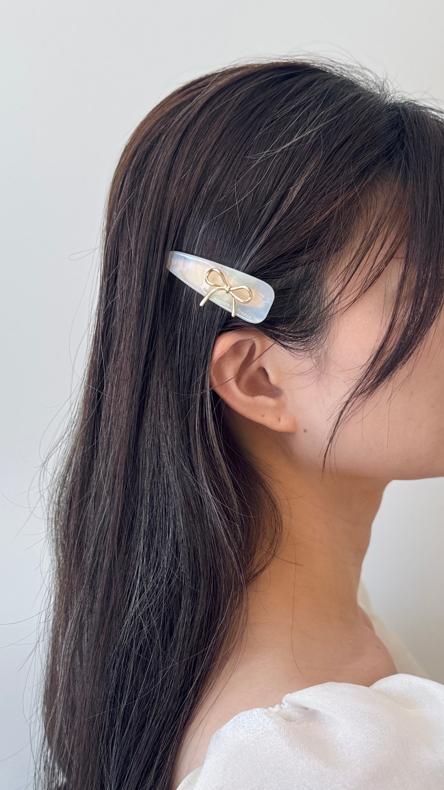 Gold Ribbon Barrette Set