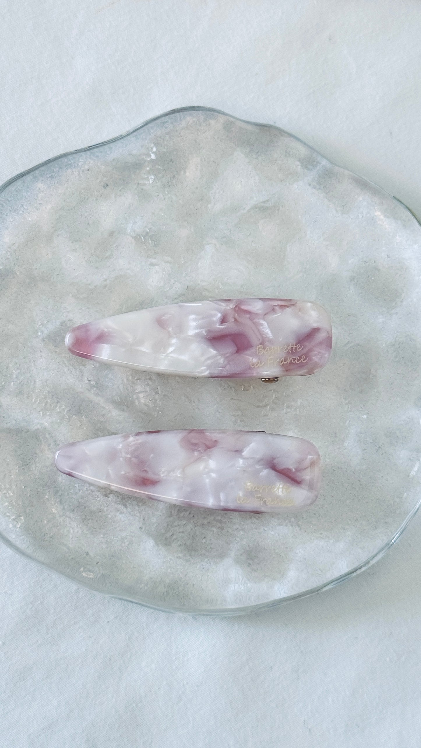 Marble Barrette Clip Set