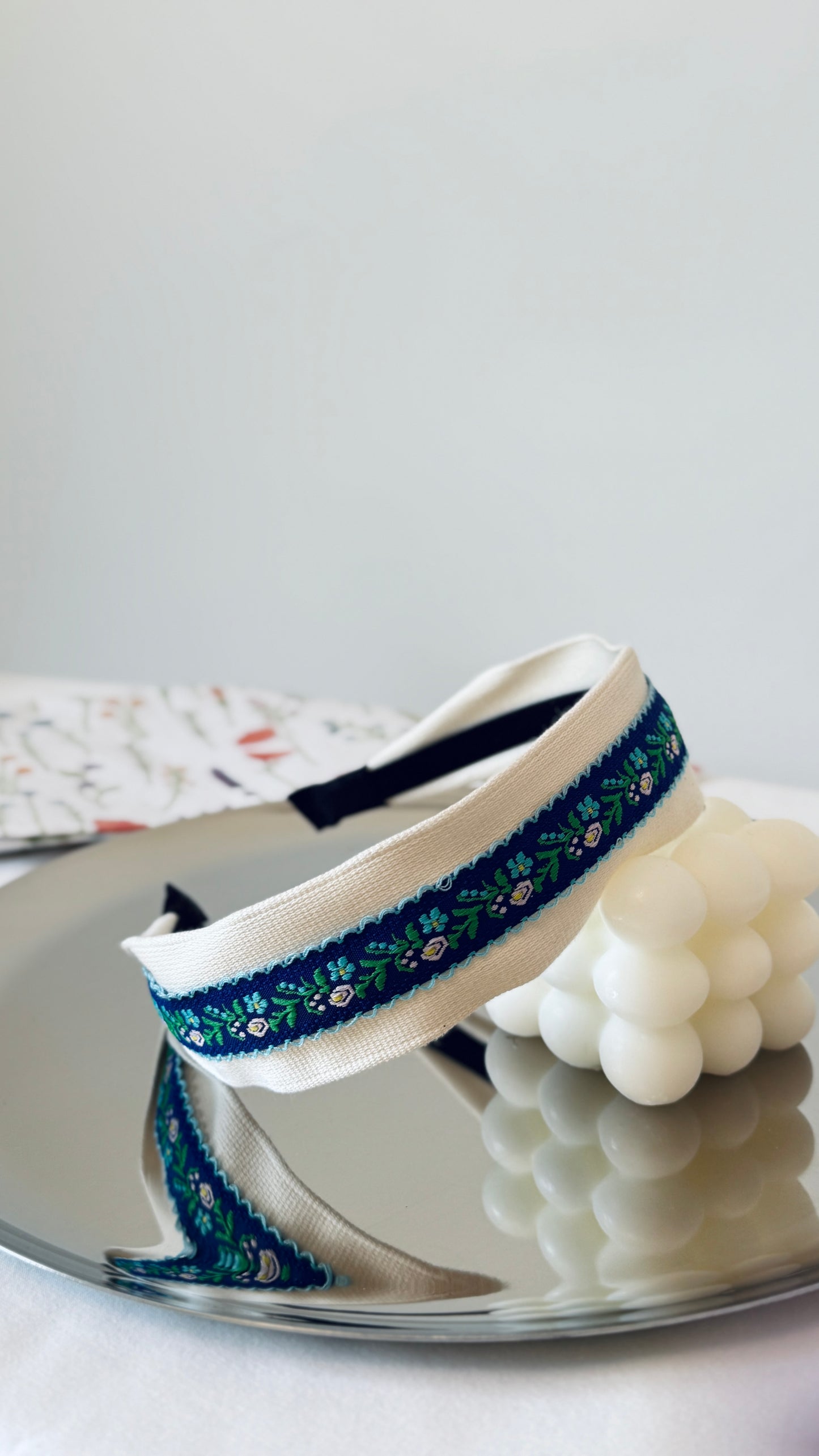 Embroidered Floral Headband