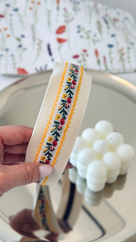 Embroidered Floral Headband