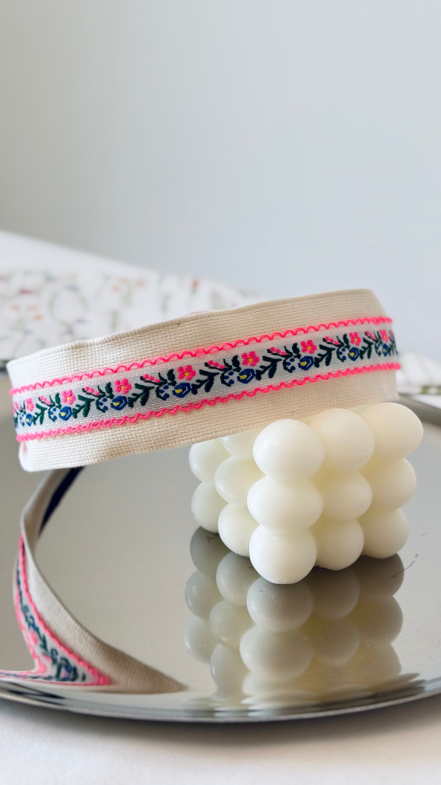 Embroidered Floral Headband