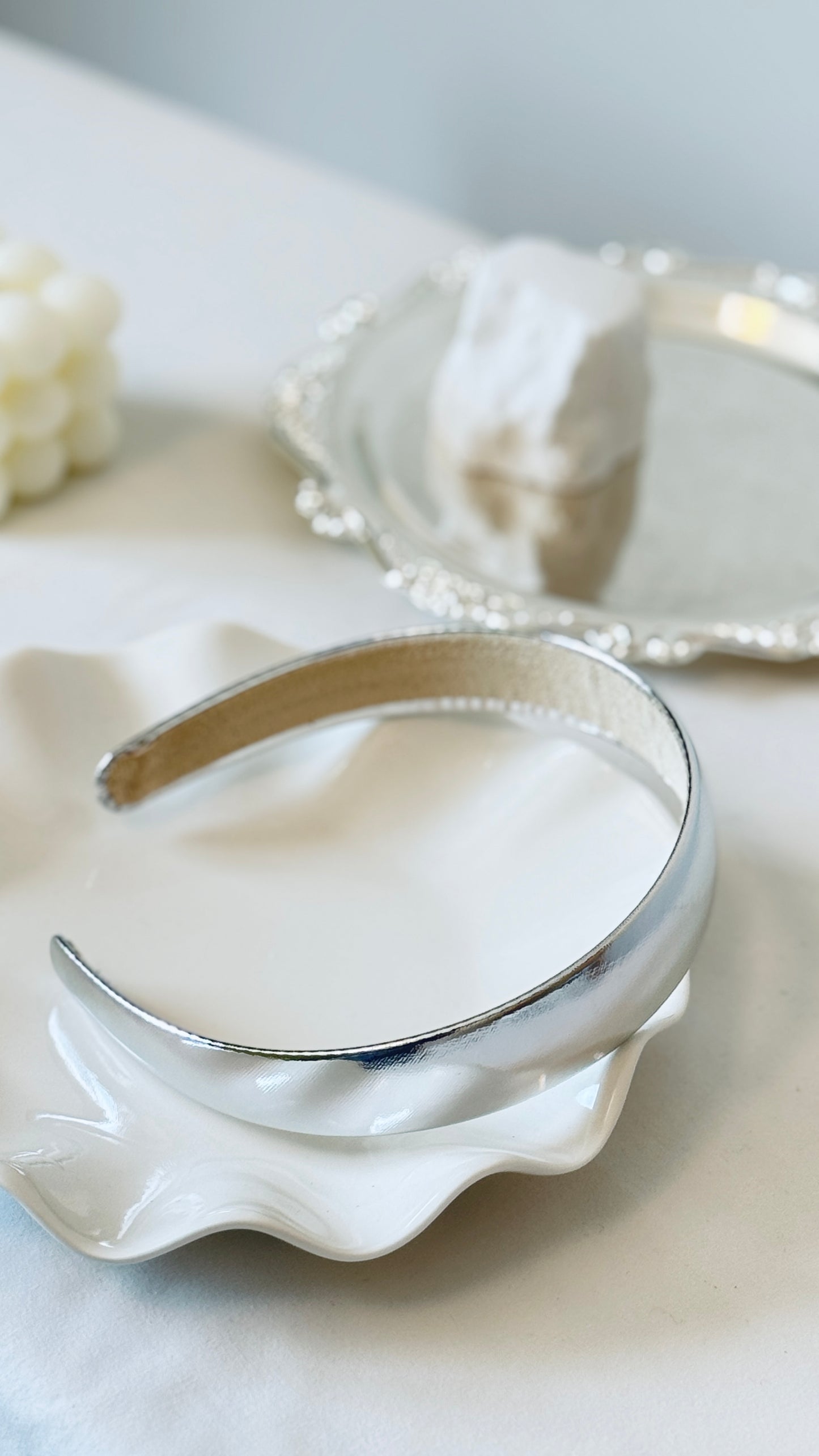 Silver Metallic Headband