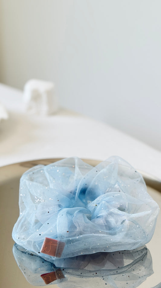 Glitter Tulle Scrunchie